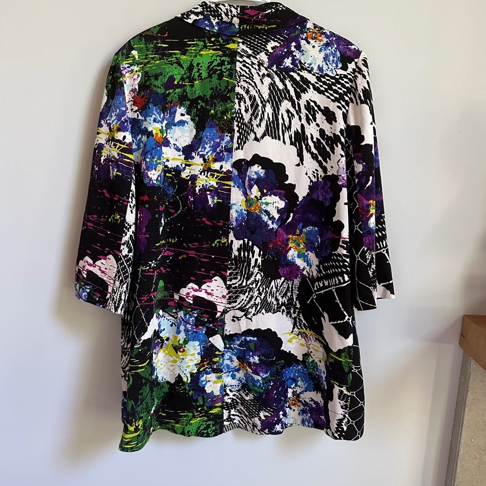 Alberto Makali Abstract Printed Open Front Blazer - image 5